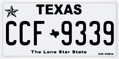 TX license plate CCF9339