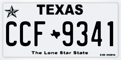 TX license plate CCF9341