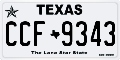 TX license plate CCF9343