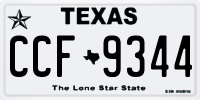 TX license plate CCF9344