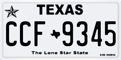 TX license plate CCF9345
