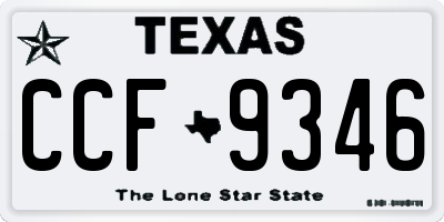 TX license plate CCF9346