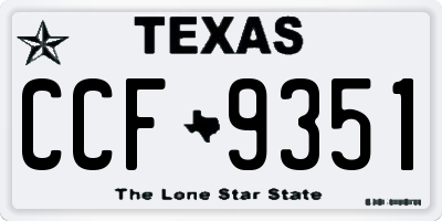 TX license plate CCF9351