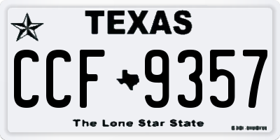 TX license plate CCF9357