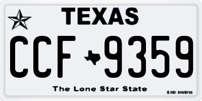 TX license plate CCF9359