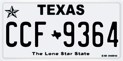 TX license plate CCF9364