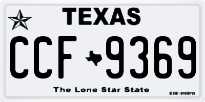 TX license plate CCF9369