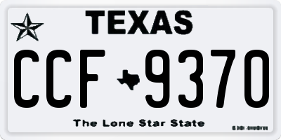 TX license plate CCF9370