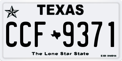 TX license plate CCF9371