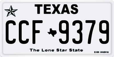TX license plate CCF9379