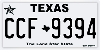 TX license plate CCF9394