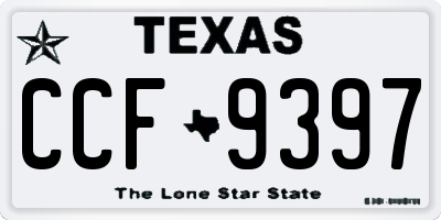 TX license plate CCF9397