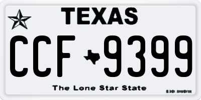 TX license plate CCF9399