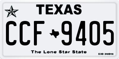 TX license plate CCF9405