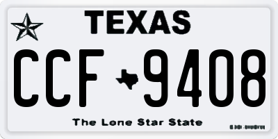 TX license plate CCF9408