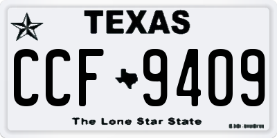TX license plate CCF9409