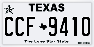 TX license plate CCF9410