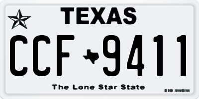 TX license plate CCF9411