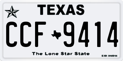 TX license plate CCF9414