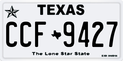 TX license plate CCF9427