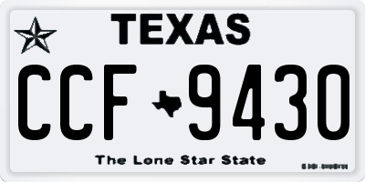 TX license plate CCF9430
