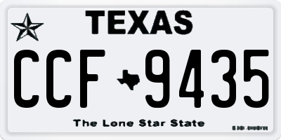 TX license plate CCF9435