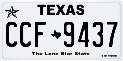 TX license plate CCF9437