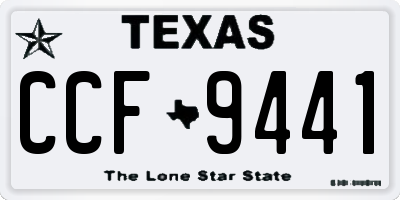 TX license plate CCF9441