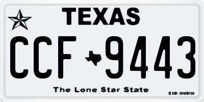 TX license plate CCF9443