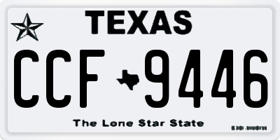 TX license plate CCF9446