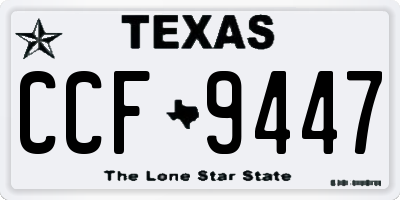 TX license plate CCF9447