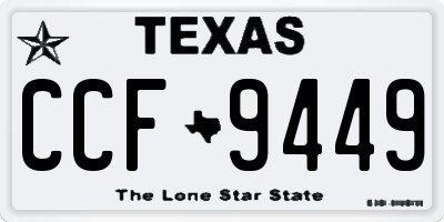 TX license plate CCF9449