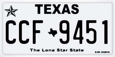 TX license plate CCF9451