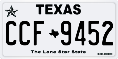TX license plate CCF9452