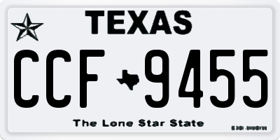 TX license plate CCF9455