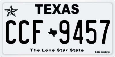 TX license plate CCF9457