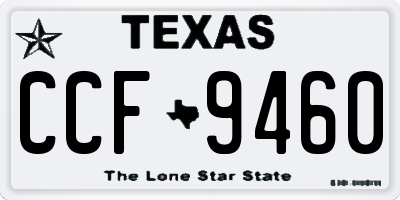 TX license plate CCF9460