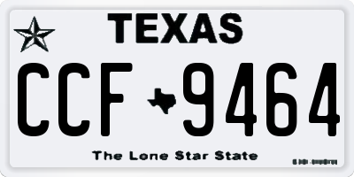 TX license plate CCF9464