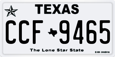 TX license plate CCF9465