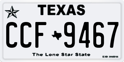 TX license plate CCF9467