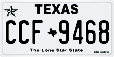 TX license plate CCF9468