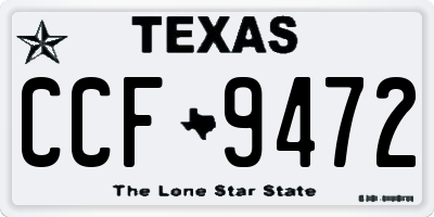 TX license plate CCF9472