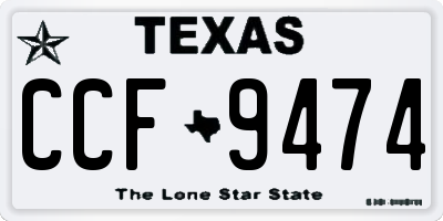 TX license plate CCF9474