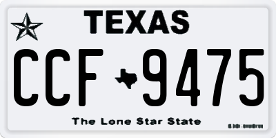 TX license plate CCF9475