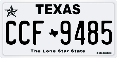 TX license plate CCF9485