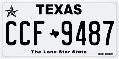 TX license plate CCF9487