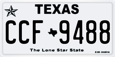 TX license plate CCF9488