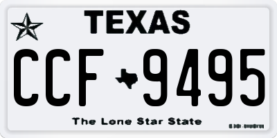 TX license plate CCF9495