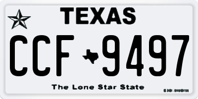 TX license plate CCF9497