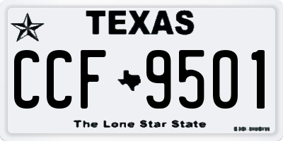 TX license plate CCF9501